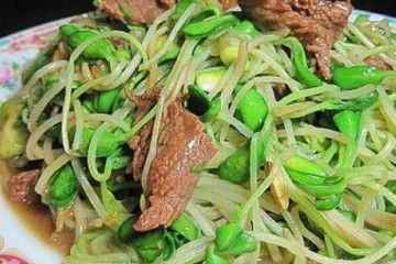 黃豆芽炒牛肉