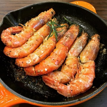 蒜香煎阿根廷红虾的做法,蒜香煎阿根廷红虾怎么做好吃,蒜香煎阿根廷